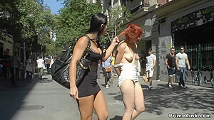 Dominant Couple Disgracing Redhead In Public – Lilyan Red