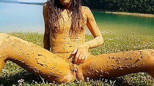 Mud Therapy At volcanic Lake # Mud Like A New Fetish